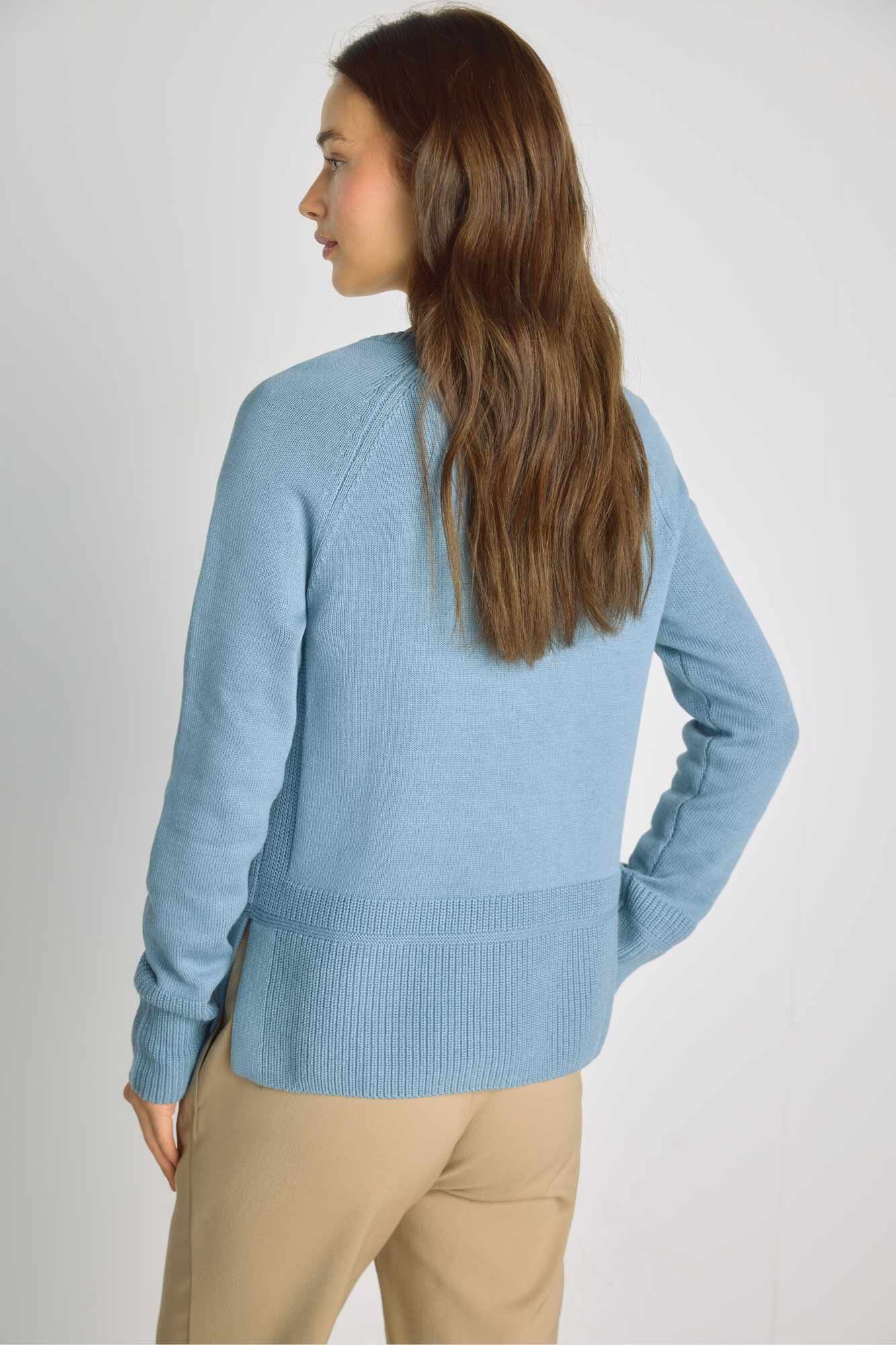 Milano Su&eacute;ter cuello redondo Azul Claro