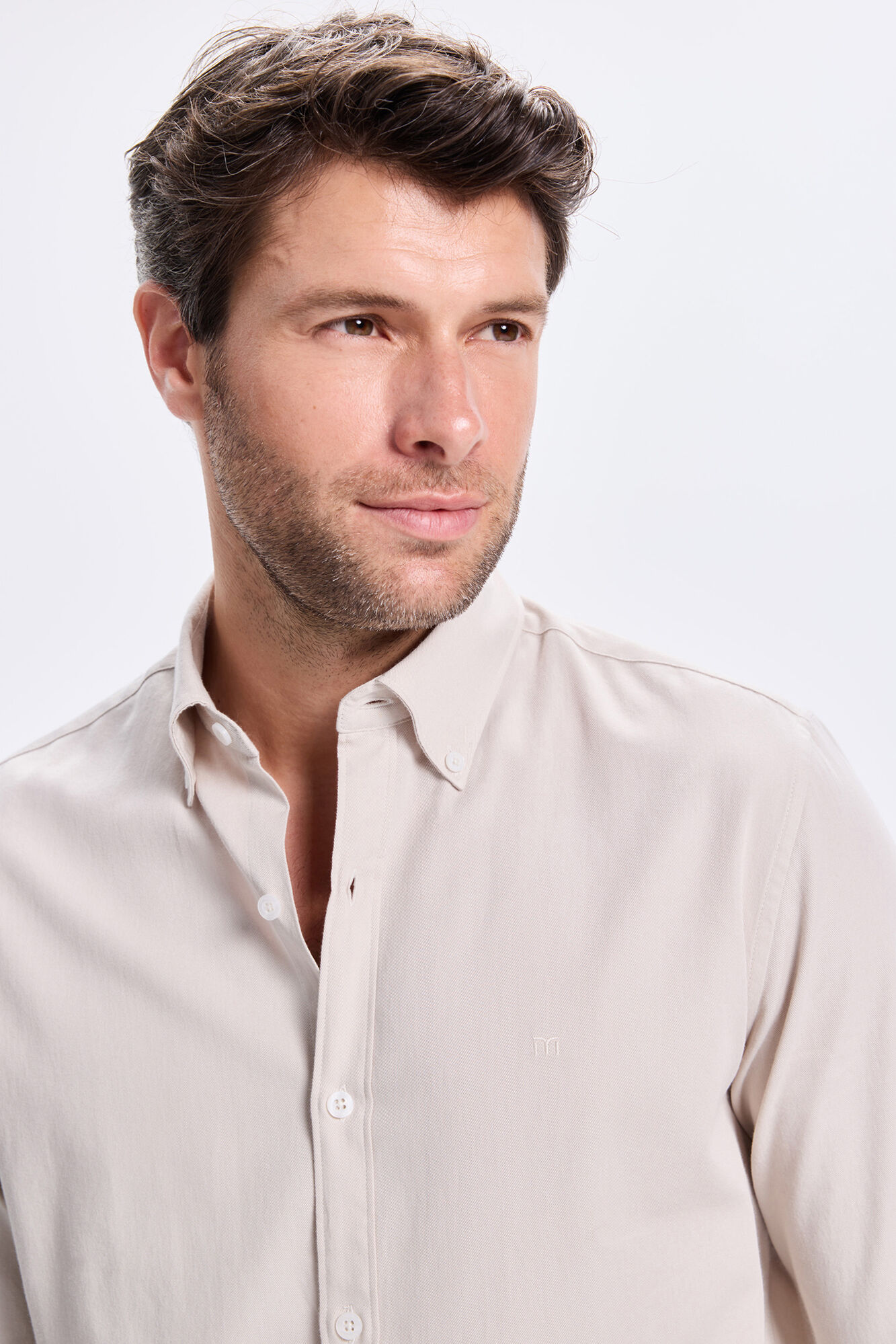 Milano Camisa de sarga liso