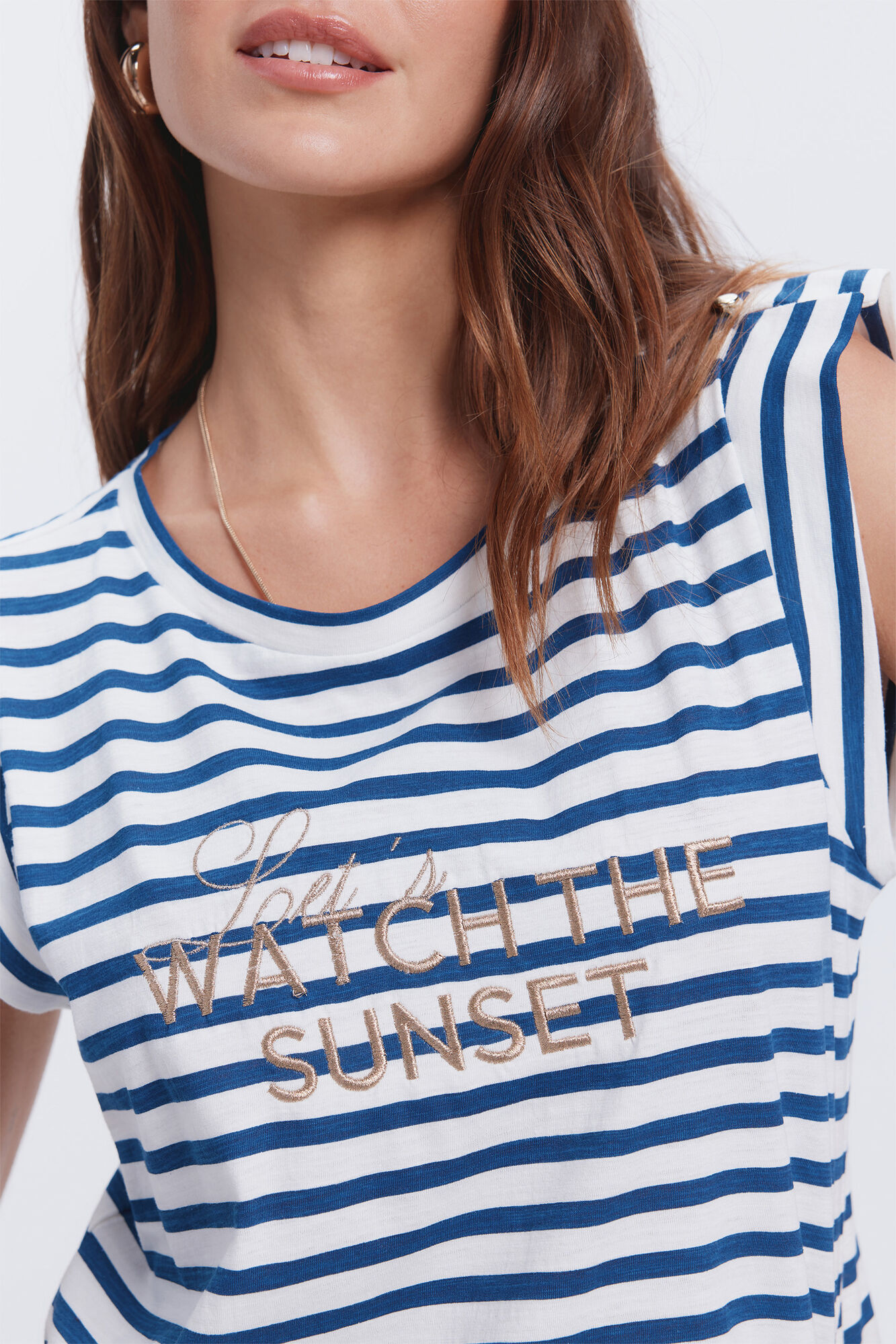 Milano Camiseta sin mangas estampada Marfil