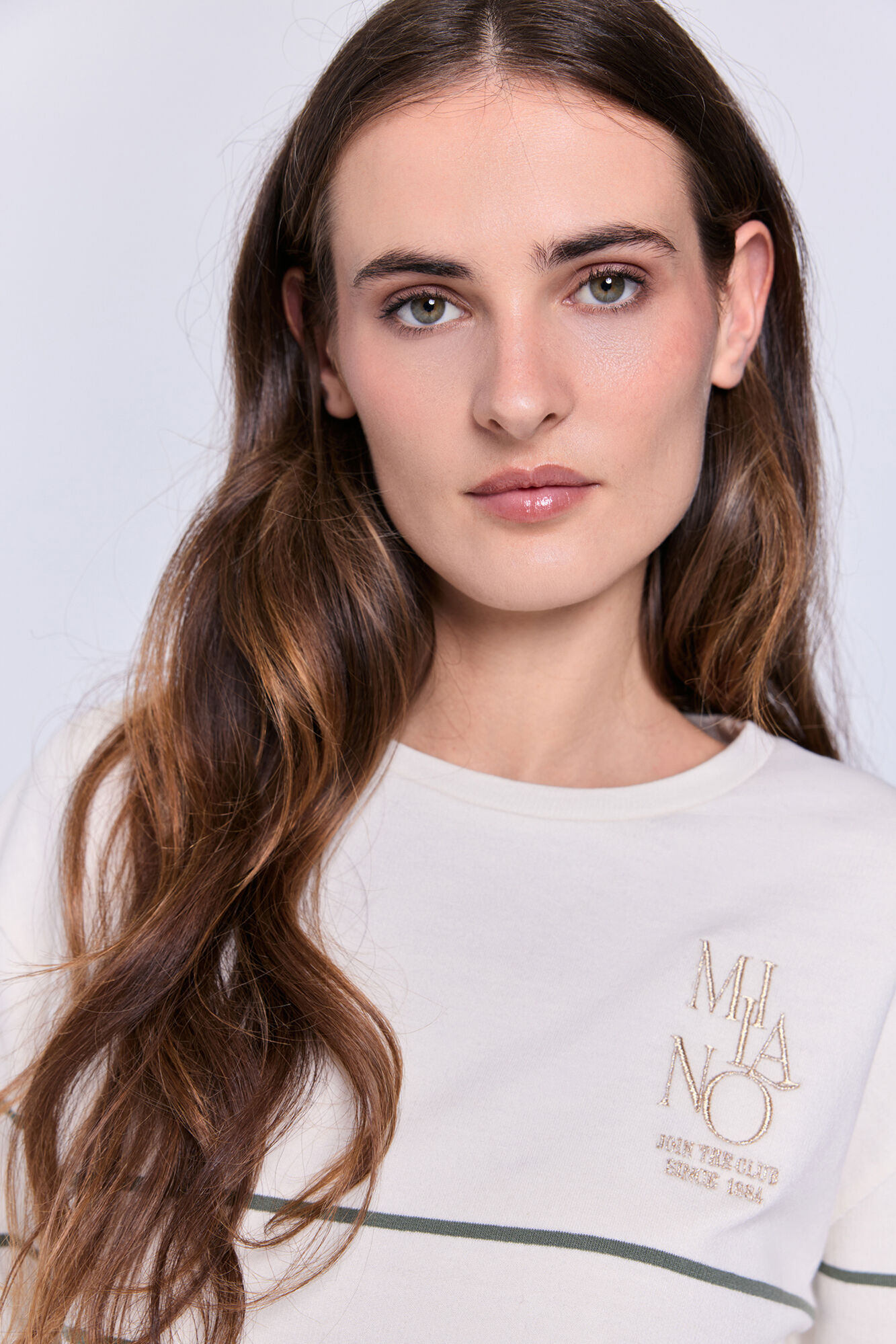 Milano Sudadera de rayas con bordado lurex