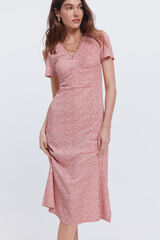 Milano Vestido midi tejido circular Rojo
