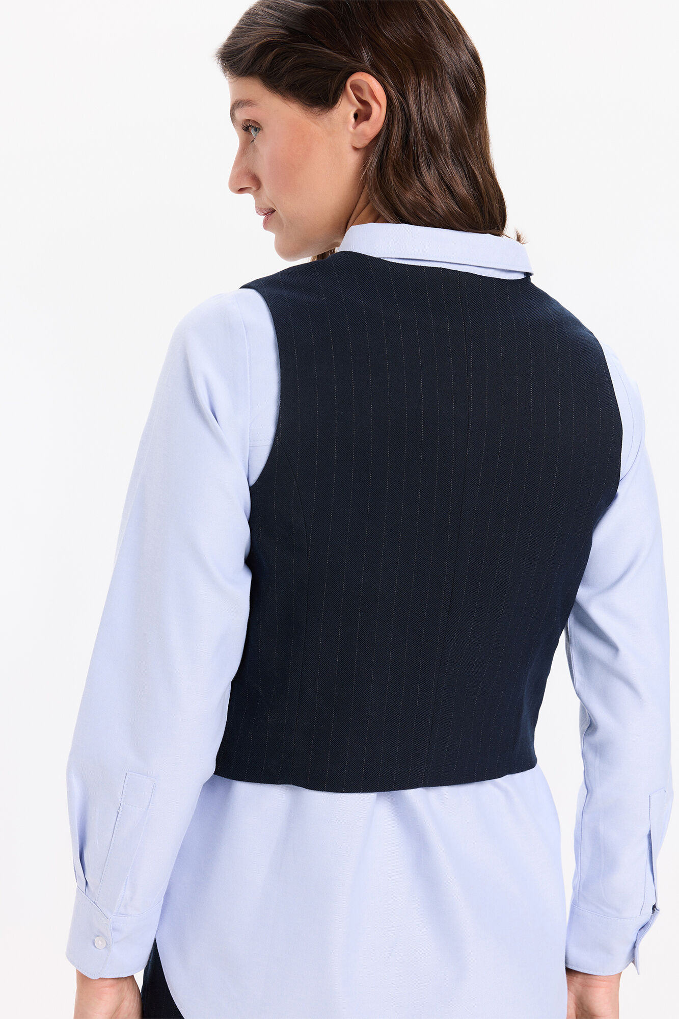 Milano Chaleco sastre de raya sastrero azul marino Navy