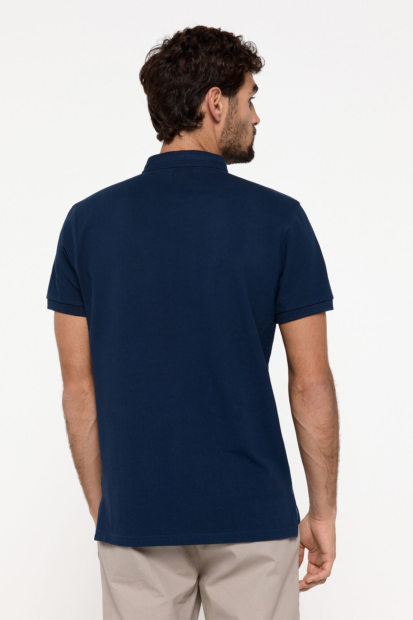 Milano Polo piqu&eacute; cuello mao Navy