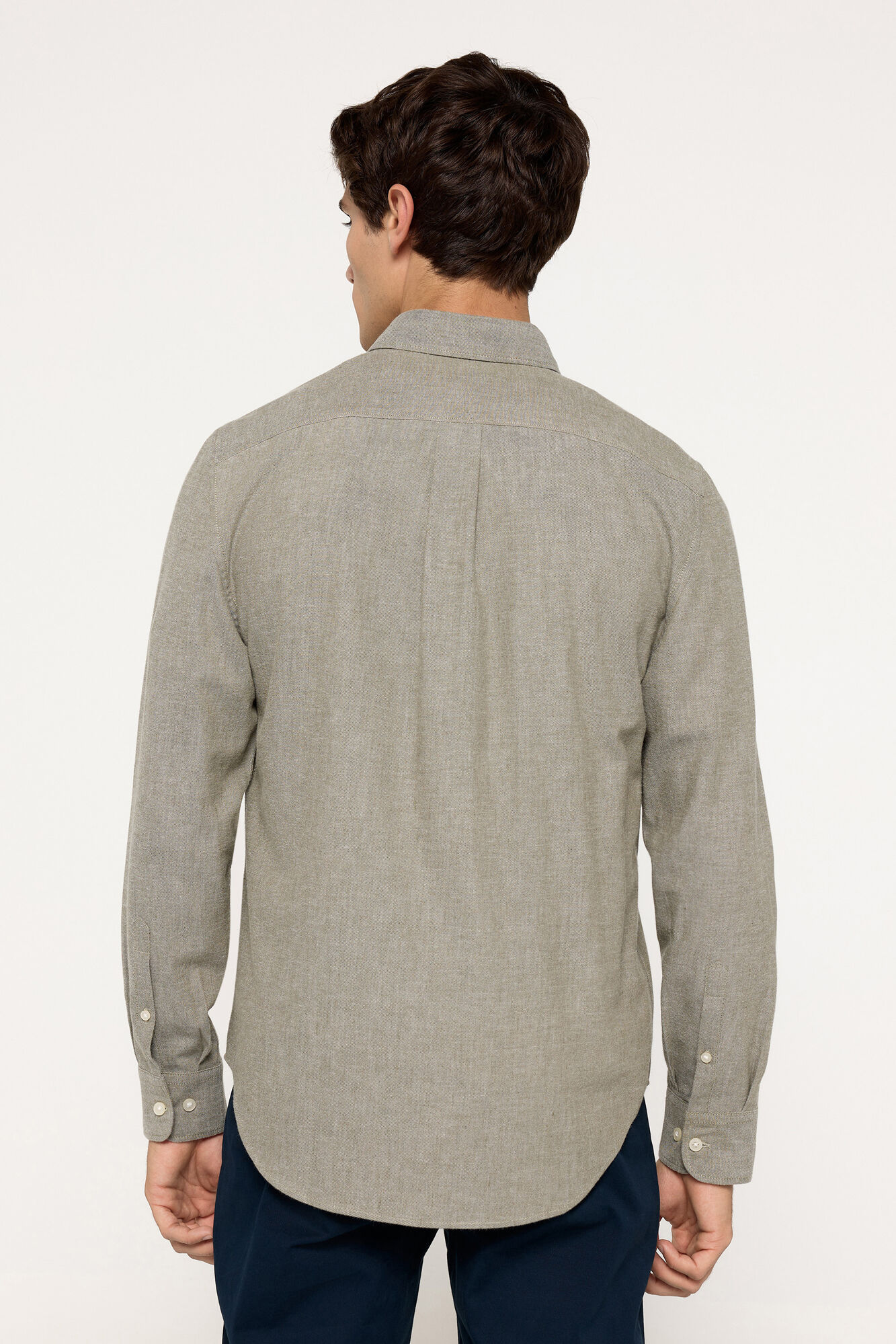 Milano Camisa Twill Lisa Gris