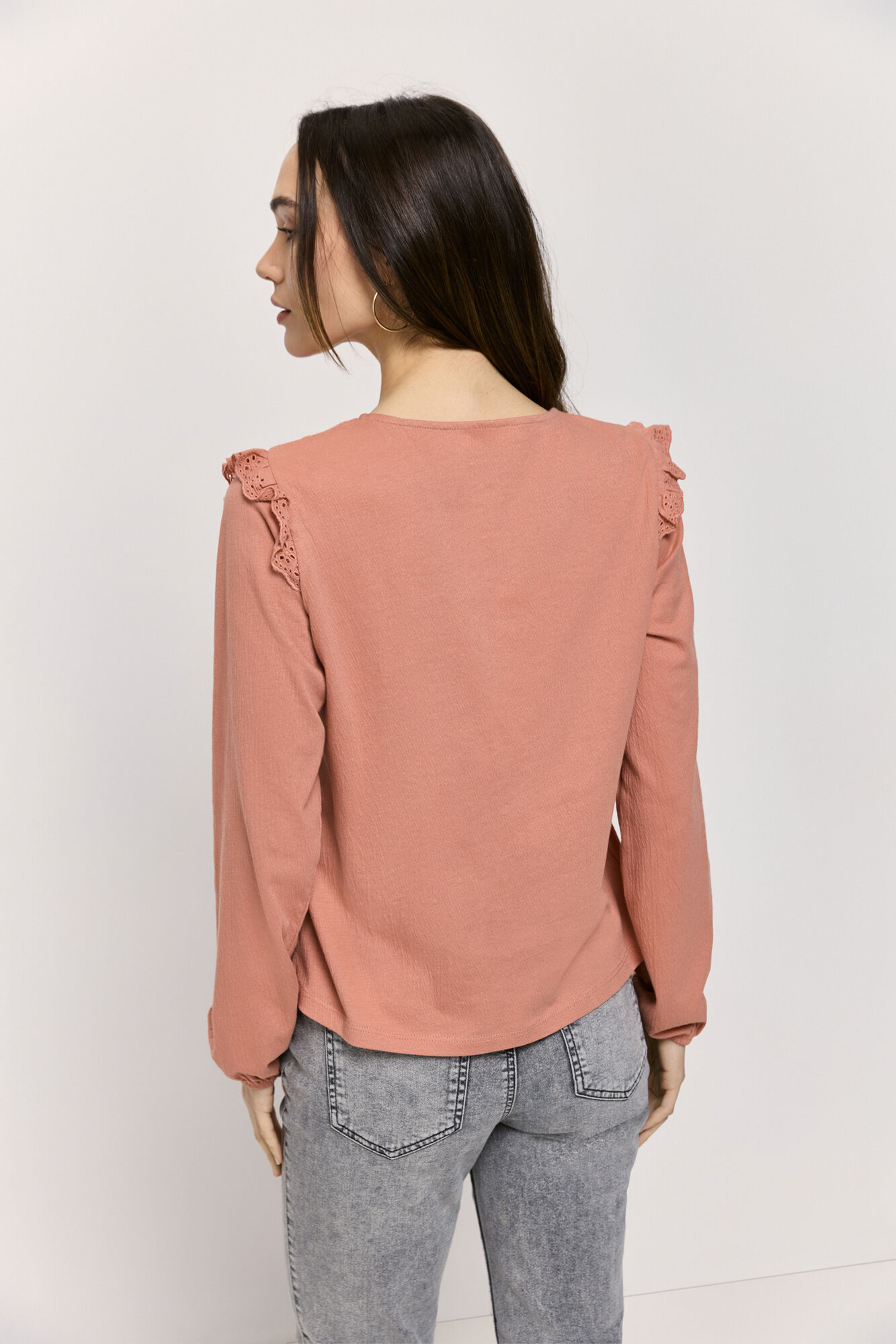 Milano Playera manga larga Rosa