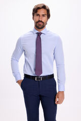 Milano Microestructura de la camisa de vestir Azul