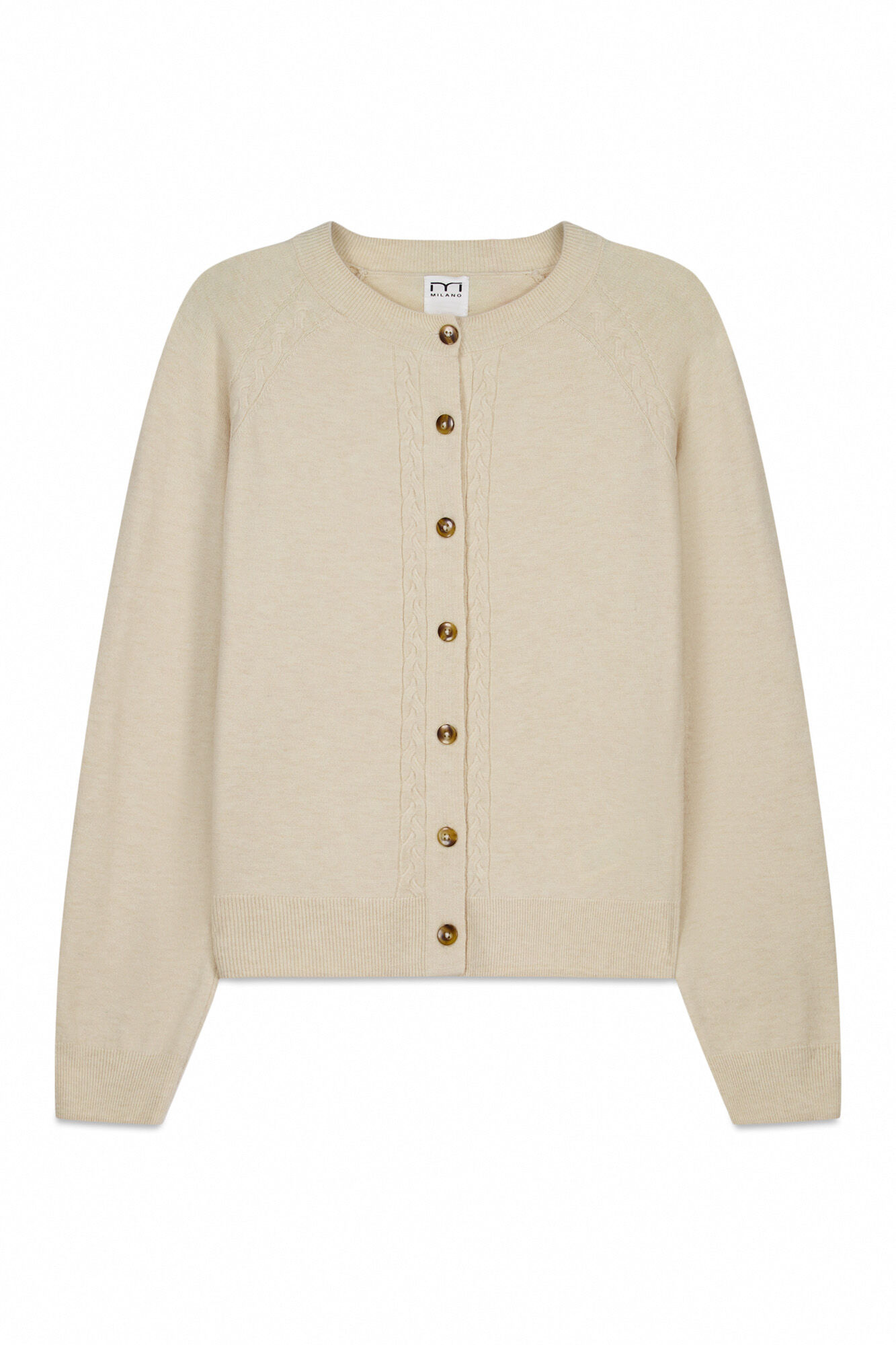 Milano C&aacute;rdigan fino con botones Beige