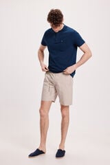 Milano Bermuda Goma Lisa Beige