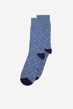 Fifty Outlet Calcetines Jacquard Algodón Azul