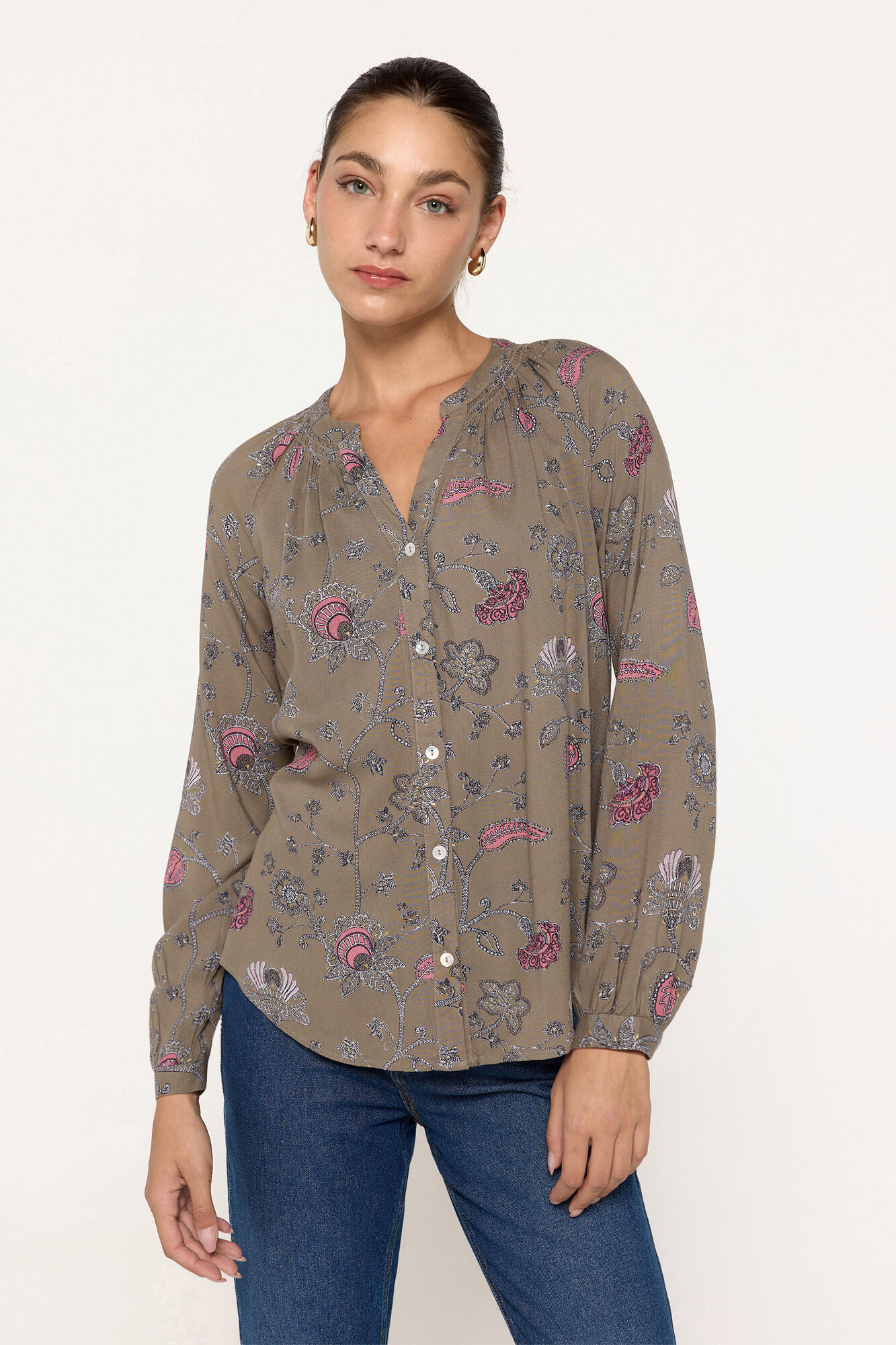 Milano Blusa cuello pico Verde