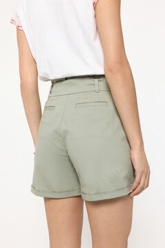 Fifty Outlet Bermudas estilo paperbag con cinturón Azul