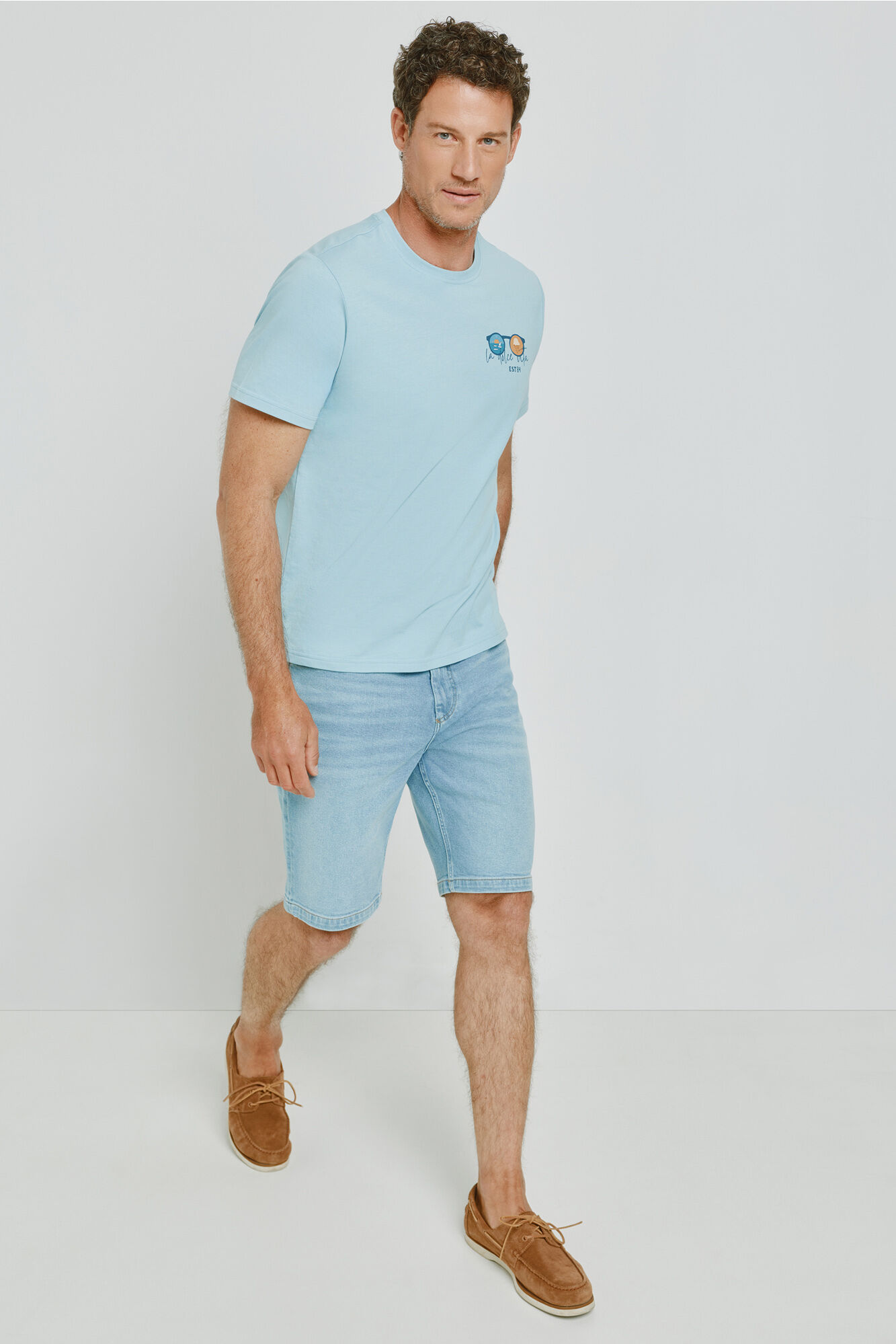 Milano Bermuda de mezclilla regular fit