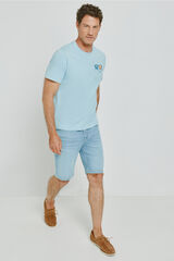 Milano Bermuda de mezclilla regular fit Azul Claro