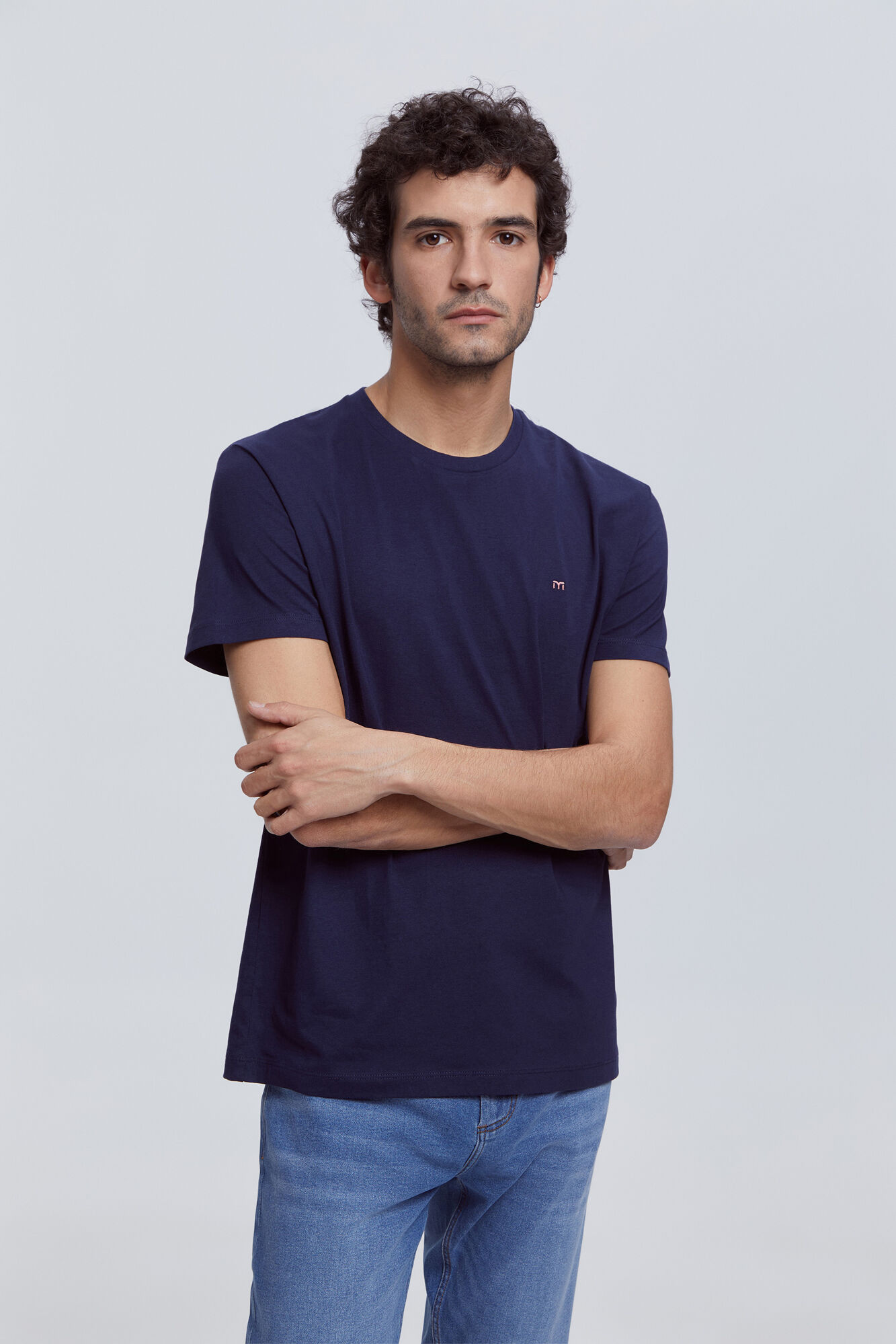 Milano Camiseta basica 100% algod&oacute;n BCI Navy