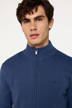 Fifty Outlet Chaqueta Punto Cremallera Azul Oscuro