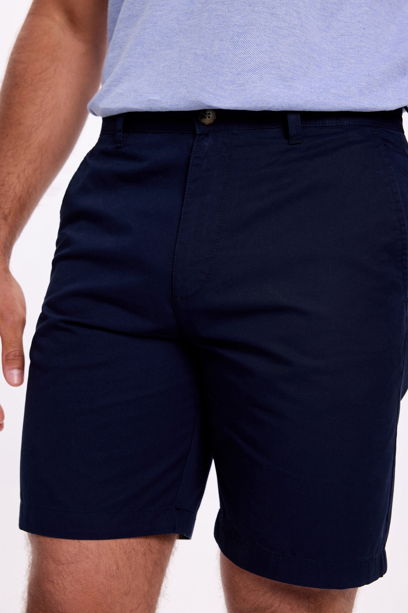 Milano Bermudas cl&aacute;sica de algod&oacute;n liso .