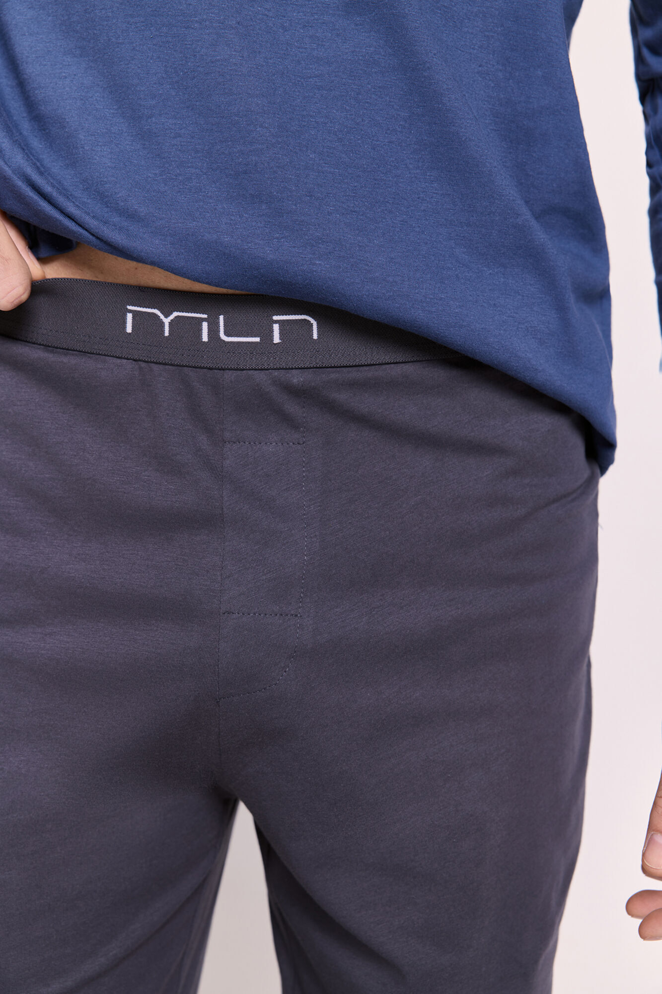 Milano Pijama con logo grande Azul