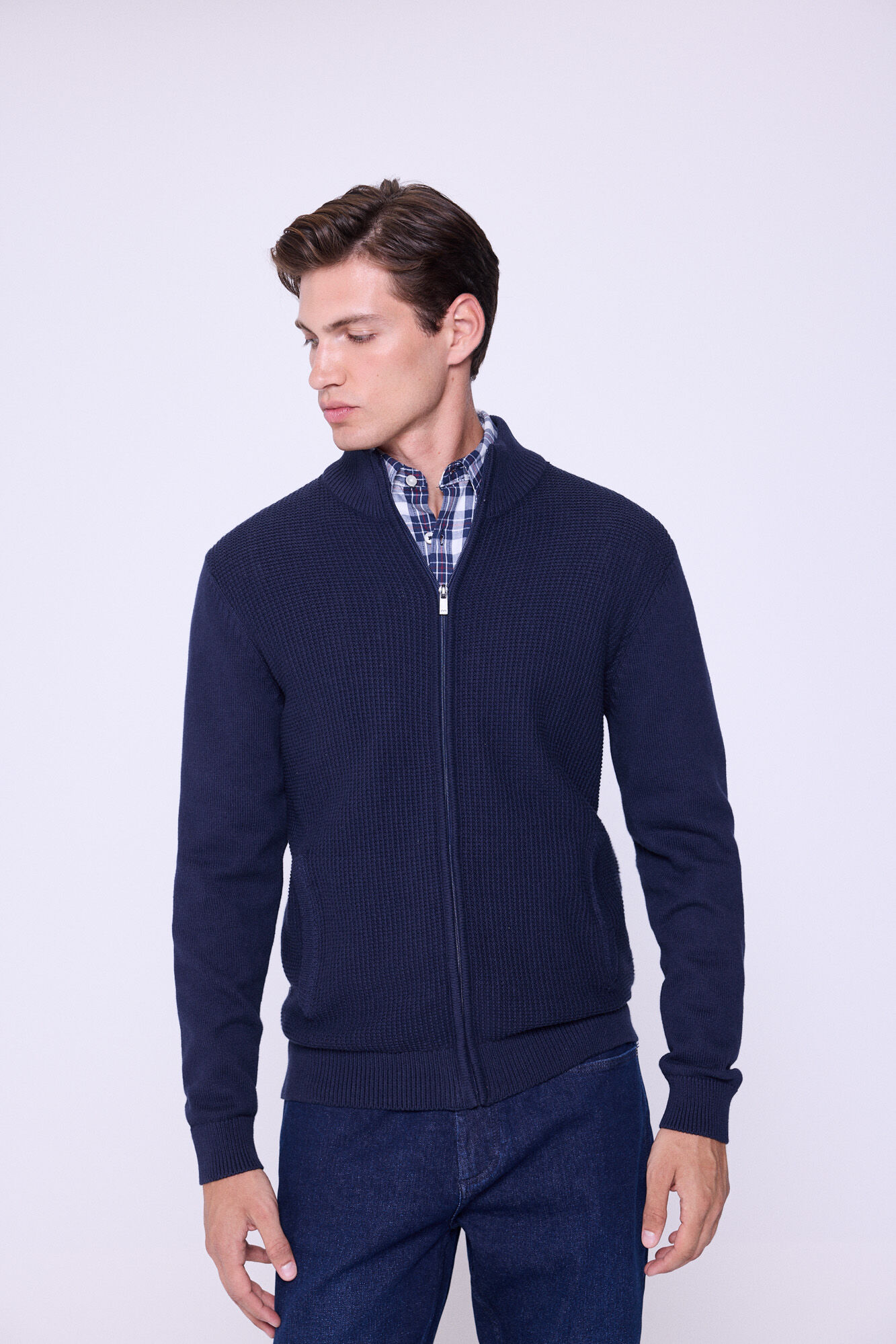 Milano C&aacute;rdigan con cierre de cremallera