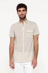 Fifty Outlet Camisa slub lisa Verde