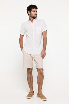 Fifty Outlet Camisa slub rayas Verde
