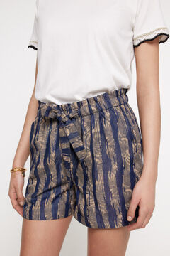 Fifty Outlet Bermudas light denim estampadas. Azul