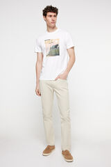 Fifty Outlet Cinco bolsillos finos. Beige