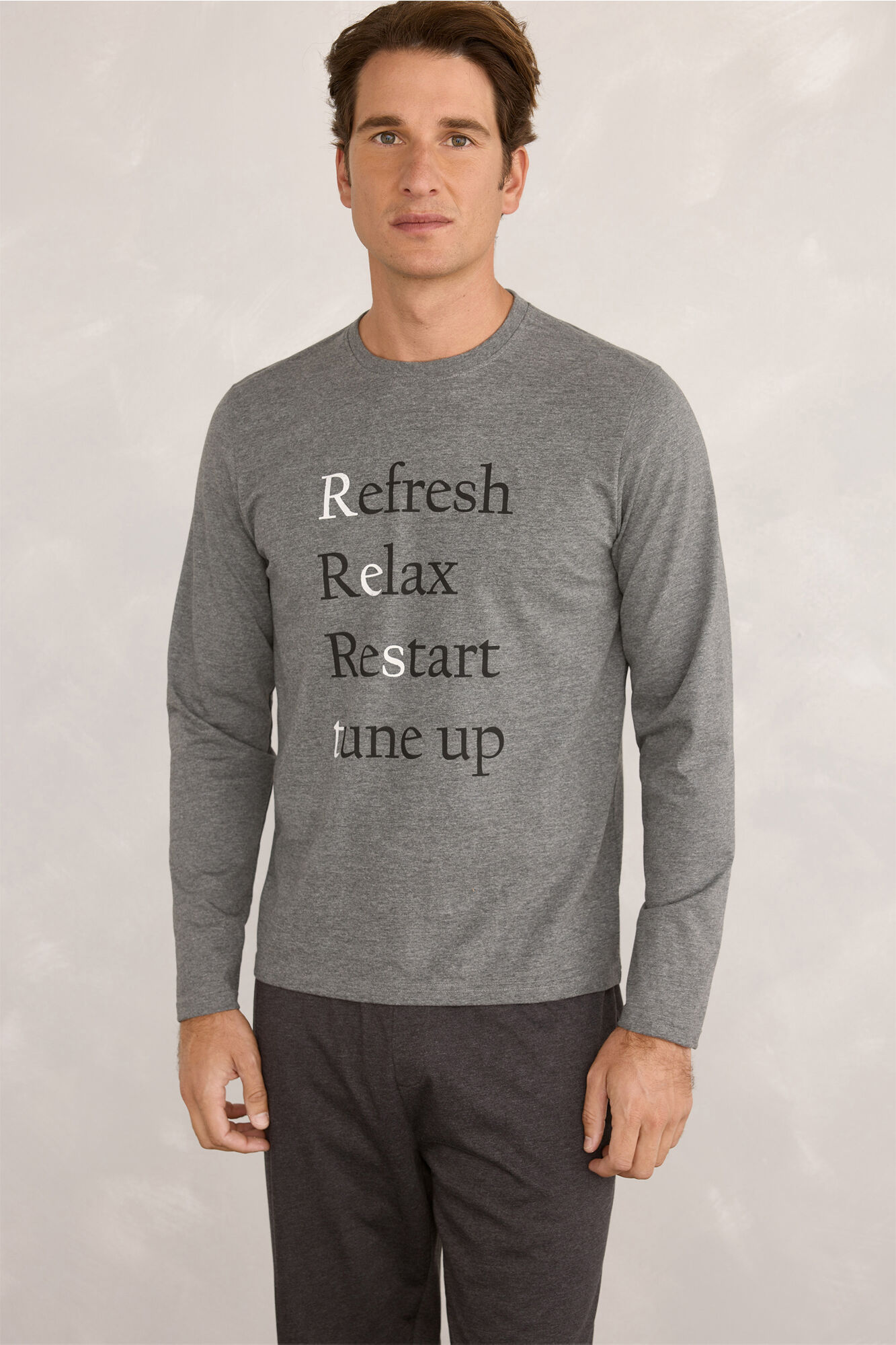 Milano Pijama estampados Gris Claro