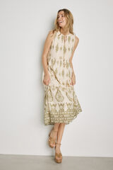 Milano Vestido estampado escote pico Verde