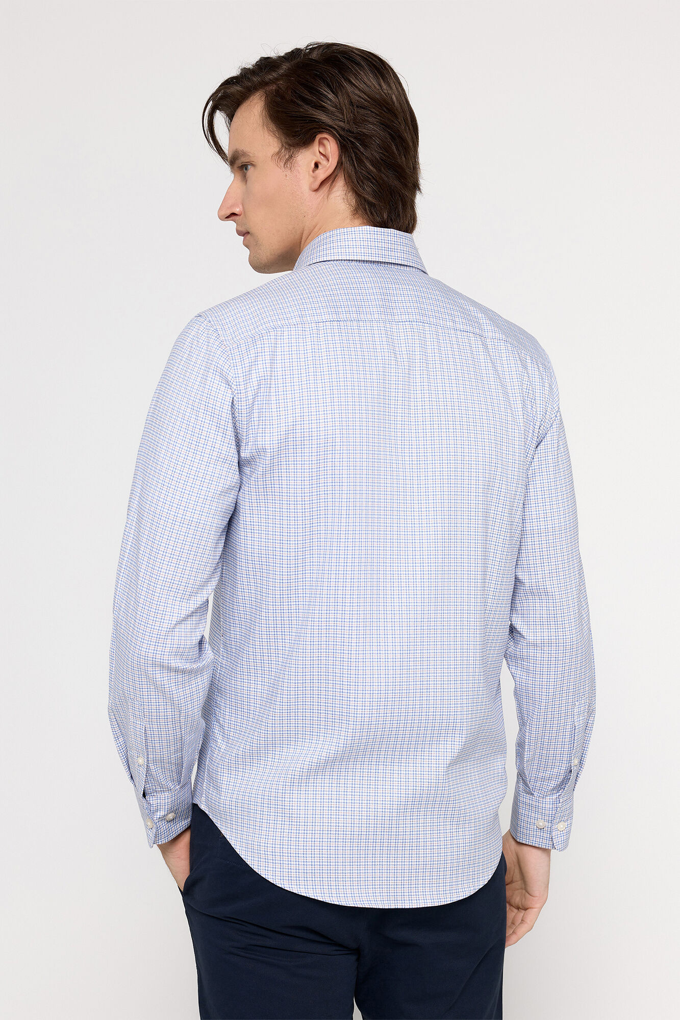 Milano Camisa Stretch Rayas Azul