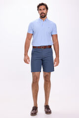 Milano Bermudas de algodón con estampado . Navy