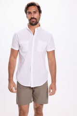 Milano Camisa de popelín liso Blanco