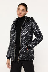 Fifty Outlet Abrigo acolchado de tejido estampado con capucha Estampado