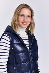 Milano Acolchado chaleco con capucha Navy