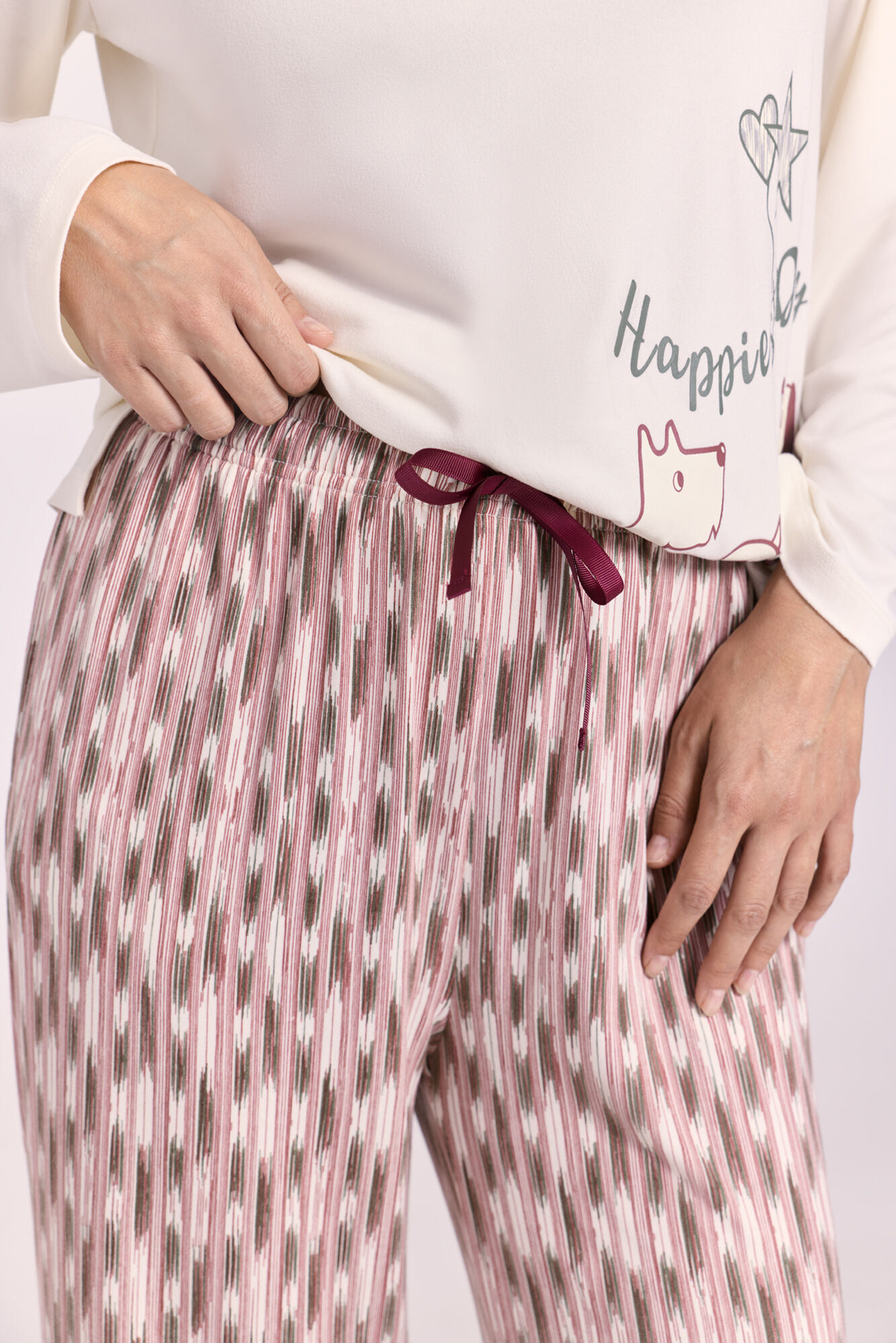 Milano Pijama estampado perros Beige