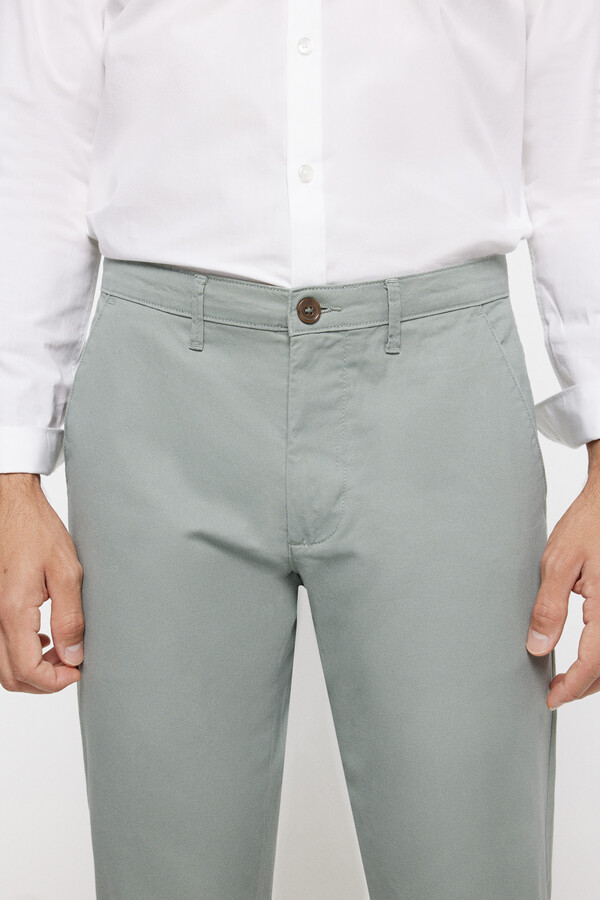 Fifty Outlet Pantalón chino confort Verde