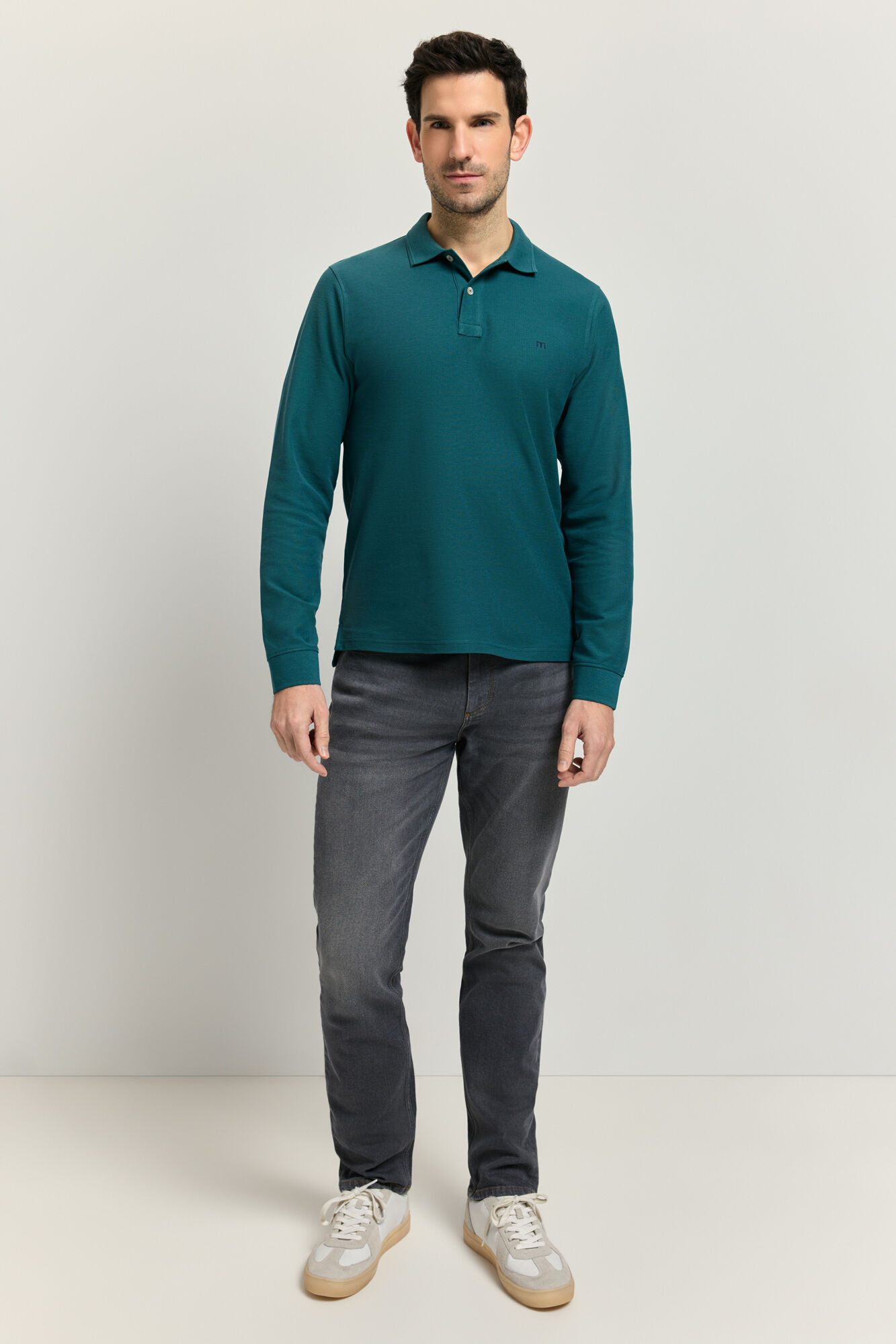 Milano Polo manga larga Azul