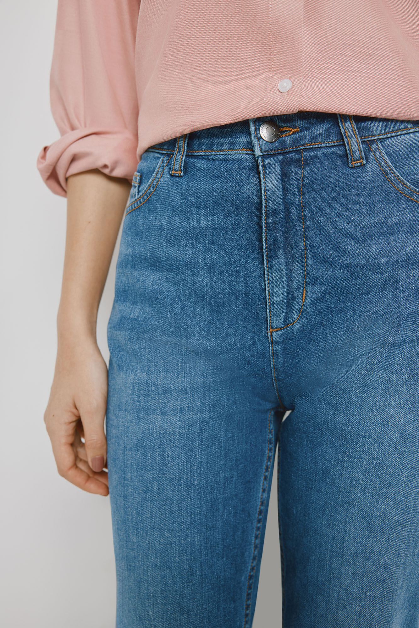 Milano Pantal&oacute;n regular de denim Azul