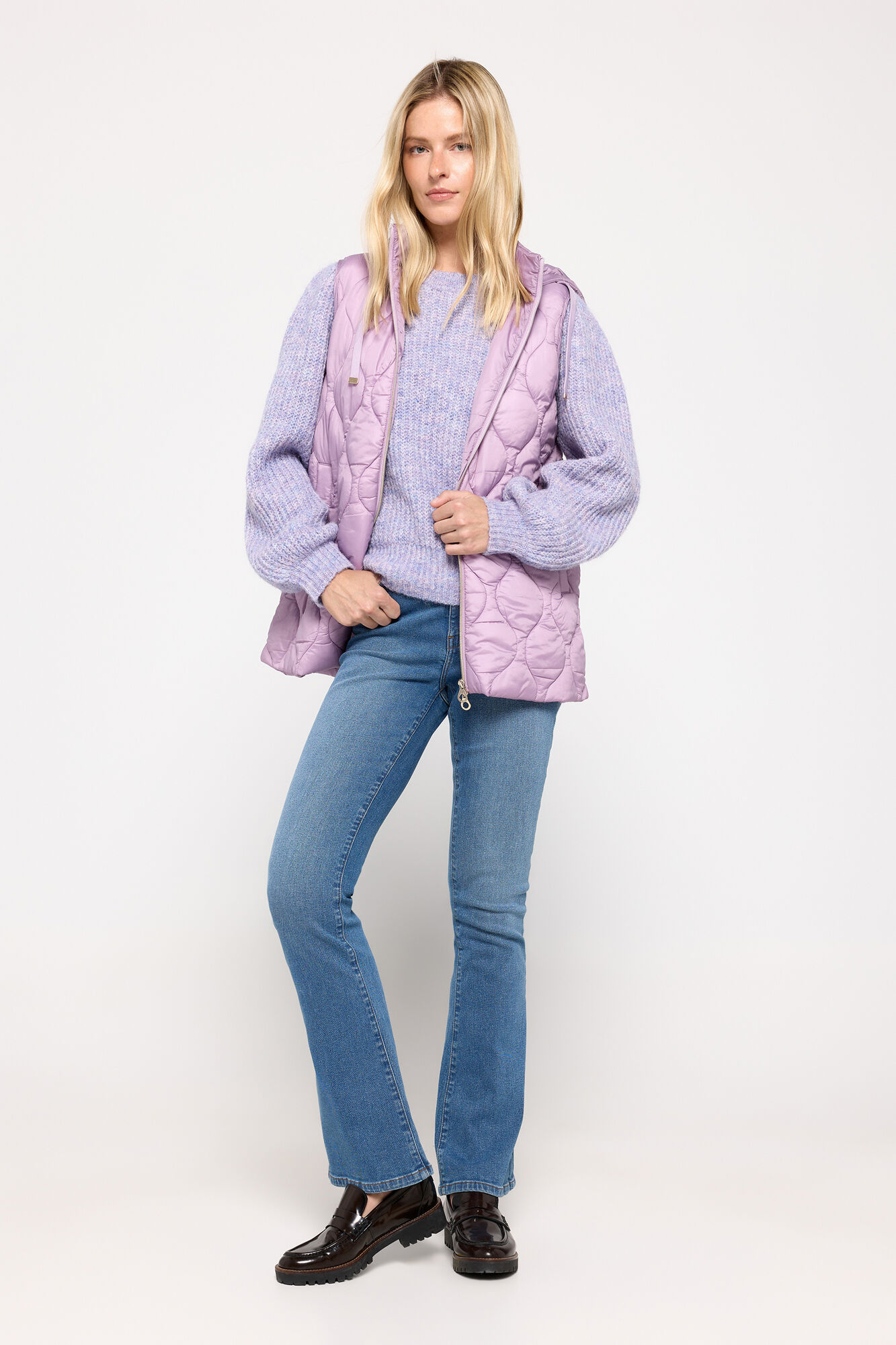 Milano Chaleco acolchado capucha Morado/Lila