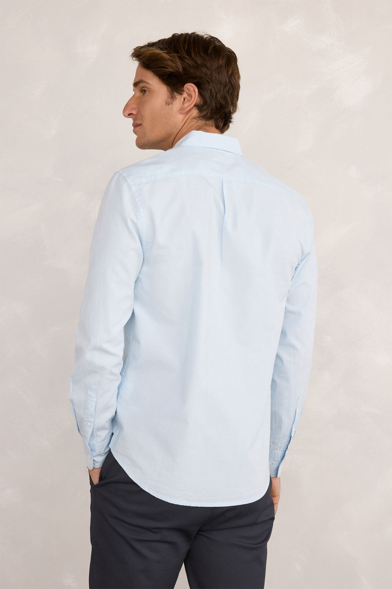 Milano Camisa deportiva con estampado Oxford Azul