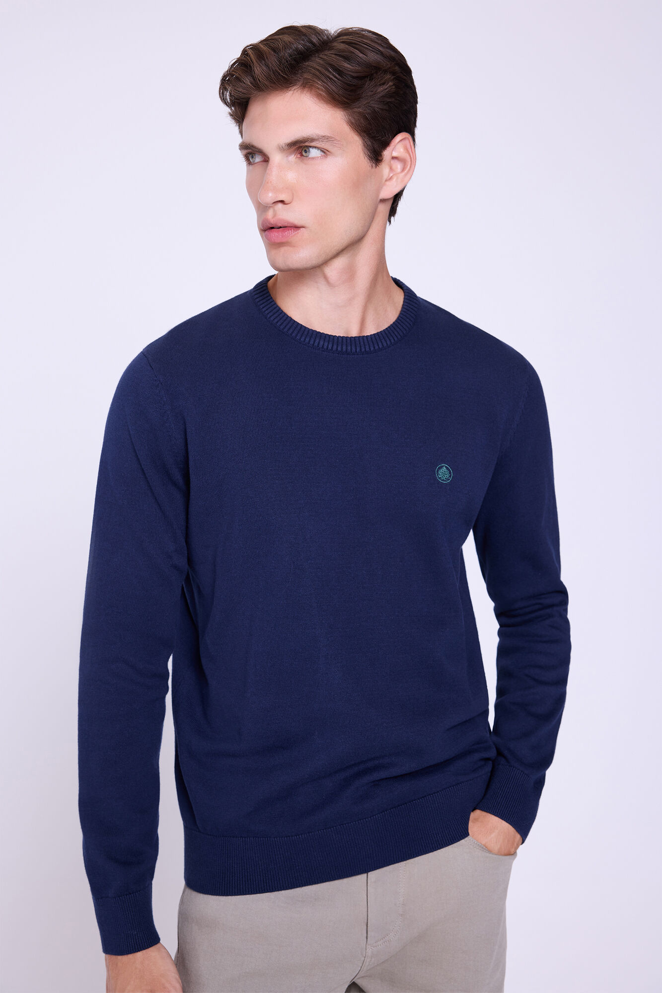 Springfield Jersey b&aacute;sico de cuello redondo 