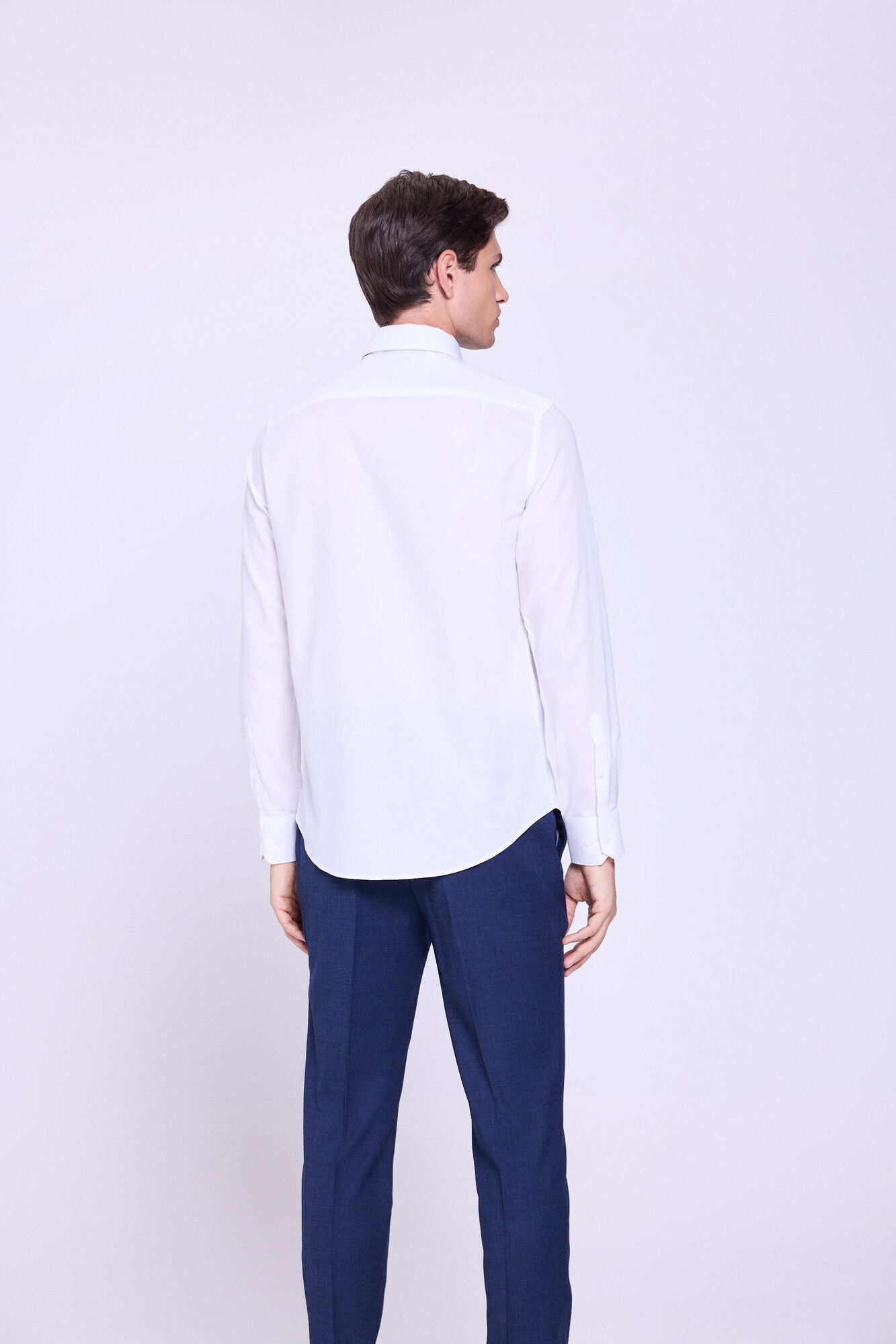 Milano Microestructura de la camisa de vestir Blanco