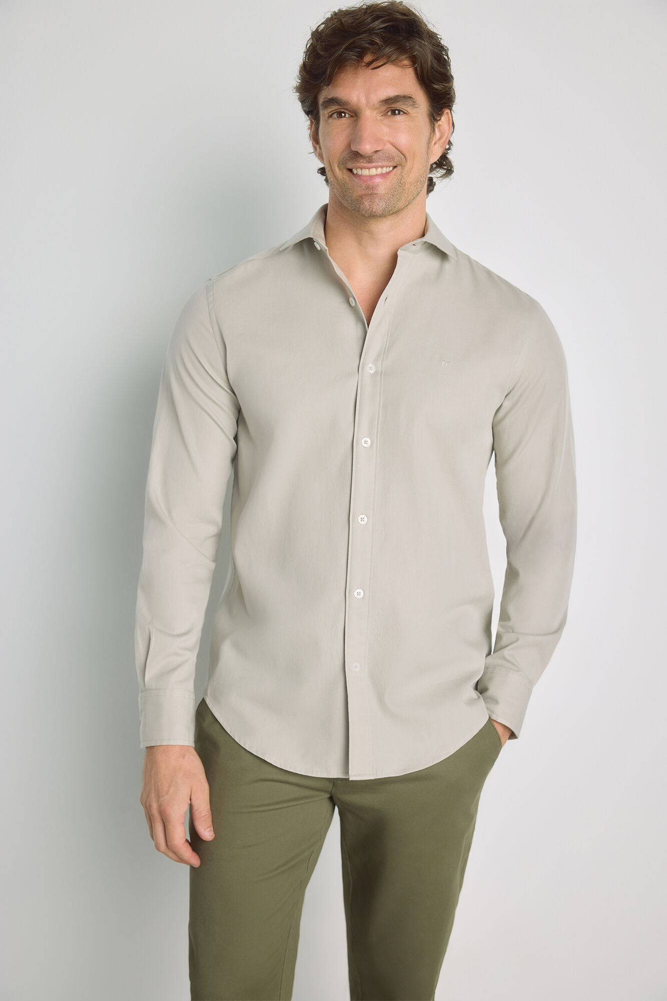 Milano Camisa lisa de manga larga