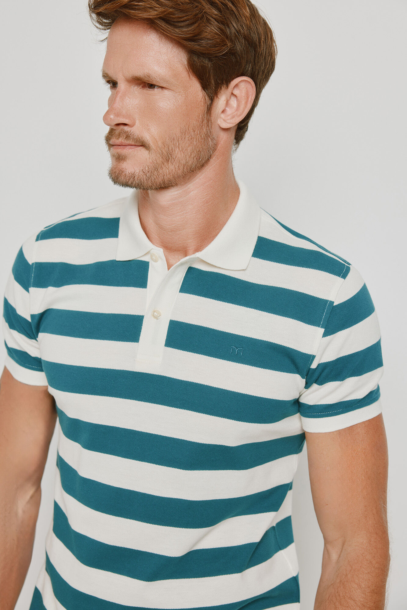 Milano Polo de rayas manga corta