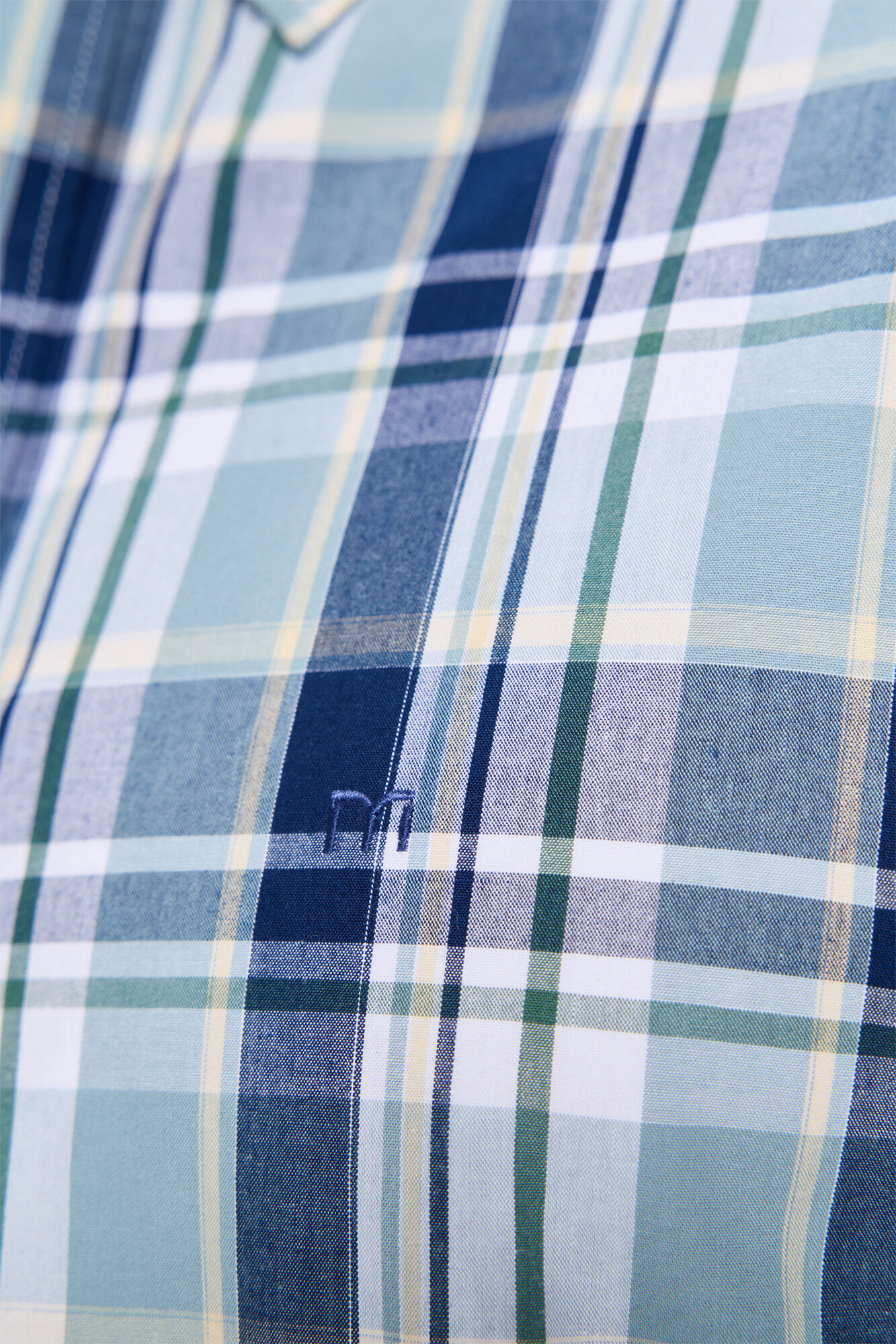 Milano Camisa de sarga a cuadros Azul