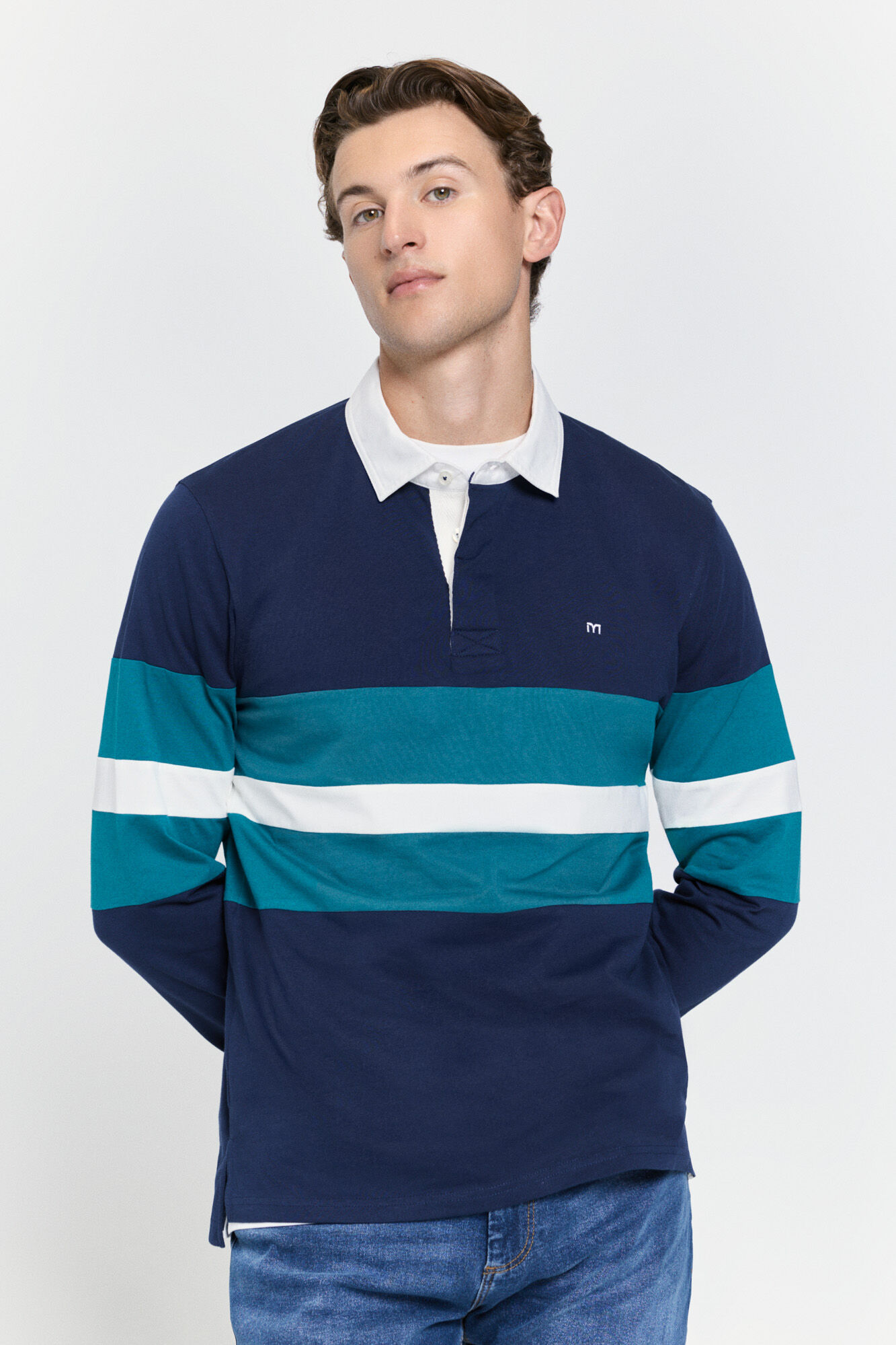 Milano Polo estilo rugby  Navy