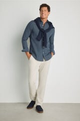 Milano Camisa de cuadros manga larga Navy