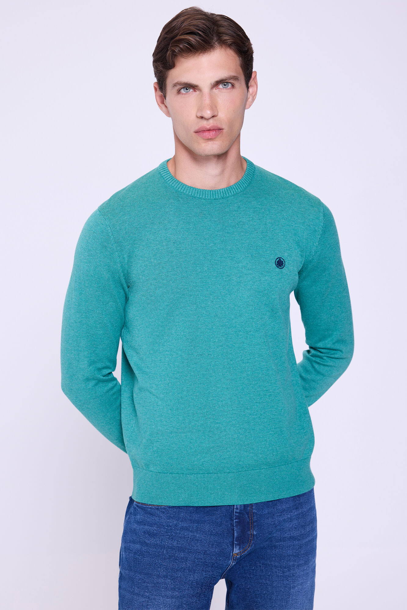 Springfield Jersey b&aacute;sico de cuello redondo 
