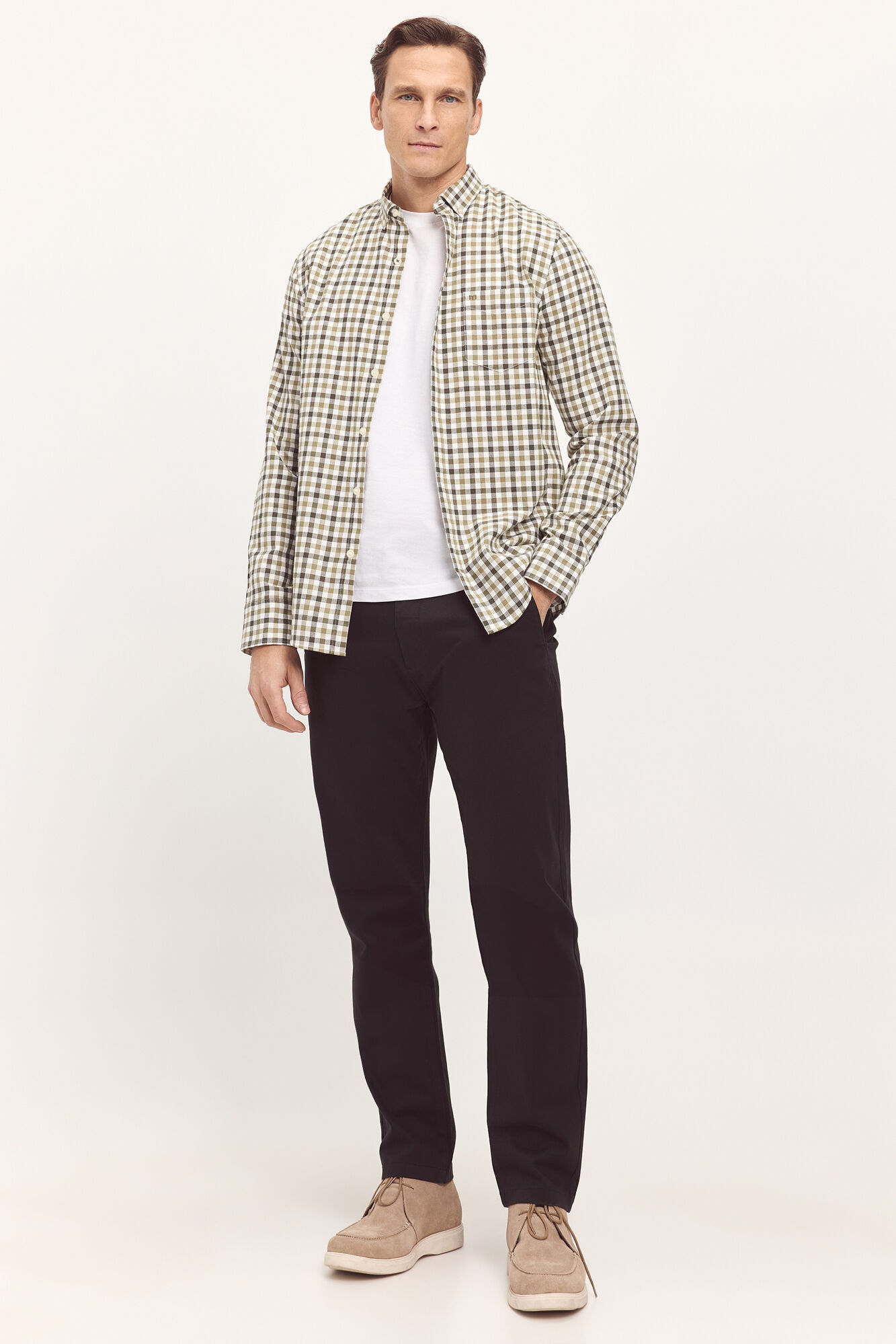 Milano Camisa Twill Cuadros Verde