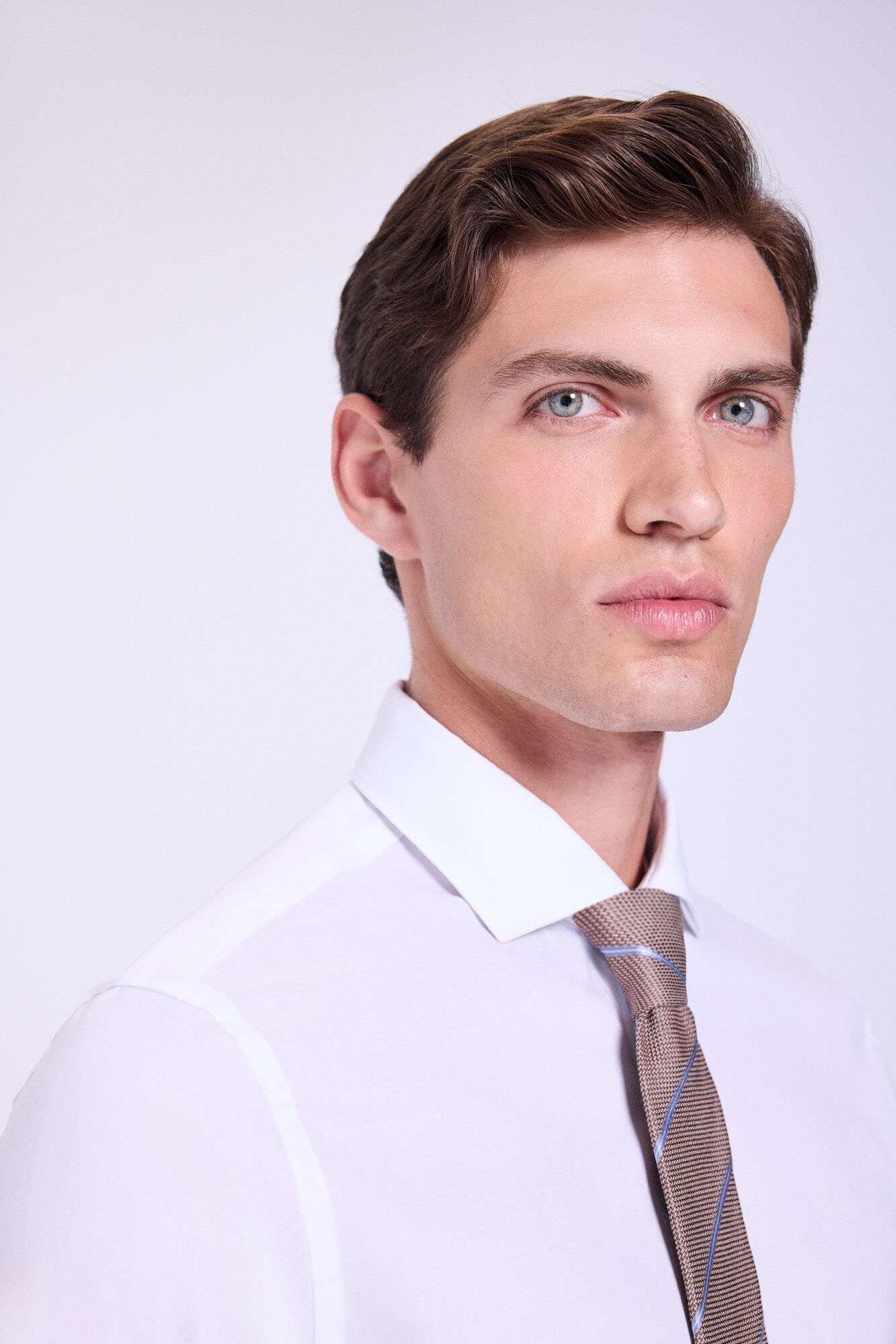 Milano Microestructura de la camisa de vestir Blanco