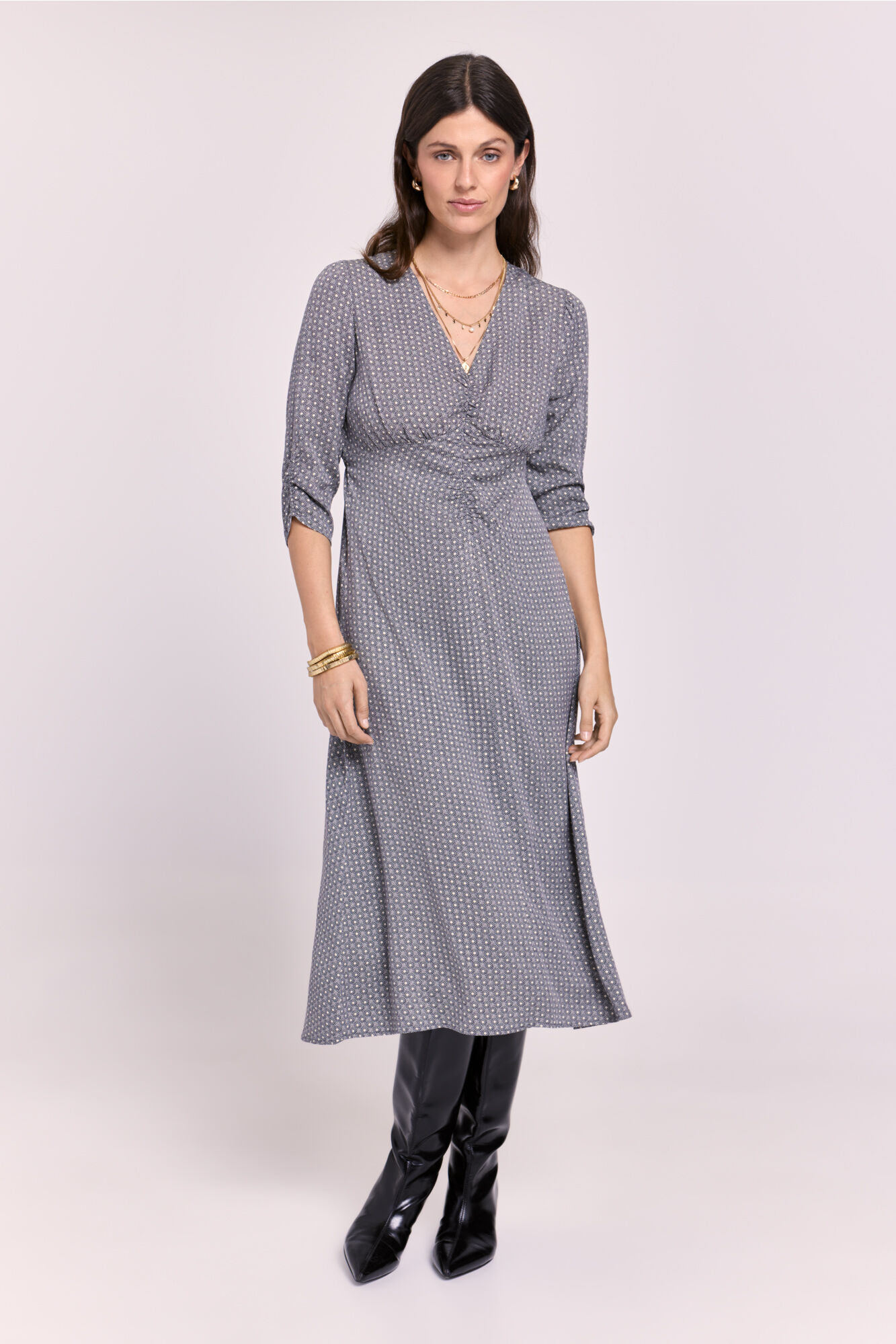 Milano Vestido nudo estampado